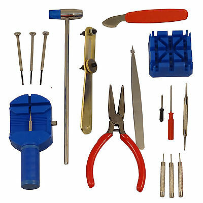 16pc Watch Back Opener Repair Tool Kit Band Pin Strap Link Remover Watchmaker - Fresh Stock Dated December 2025
