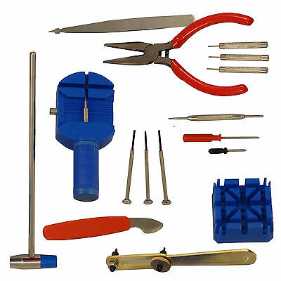 16pc Watch Back Opener Repair Tool Kit Band Pin Strap Link Remover Watchmaker - Fresh Stock Dated December 2025