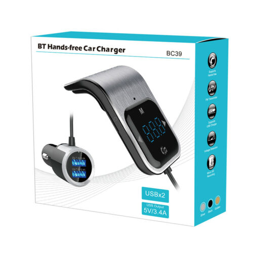 Cigarette Lighter Bluetooth Car Charger Kit 2USB HD FM Transmitter MP3 Player-R7 - Fresh Stock Dated January 2026