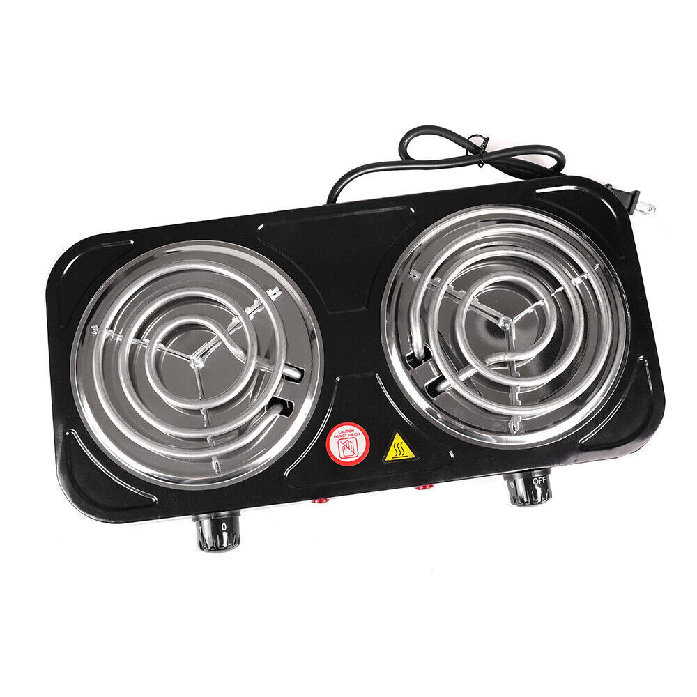 Portable Electric Double / Single Burner Hot Plate Stove Travel Cook Countertop - Fresh Stock Dated February 2026