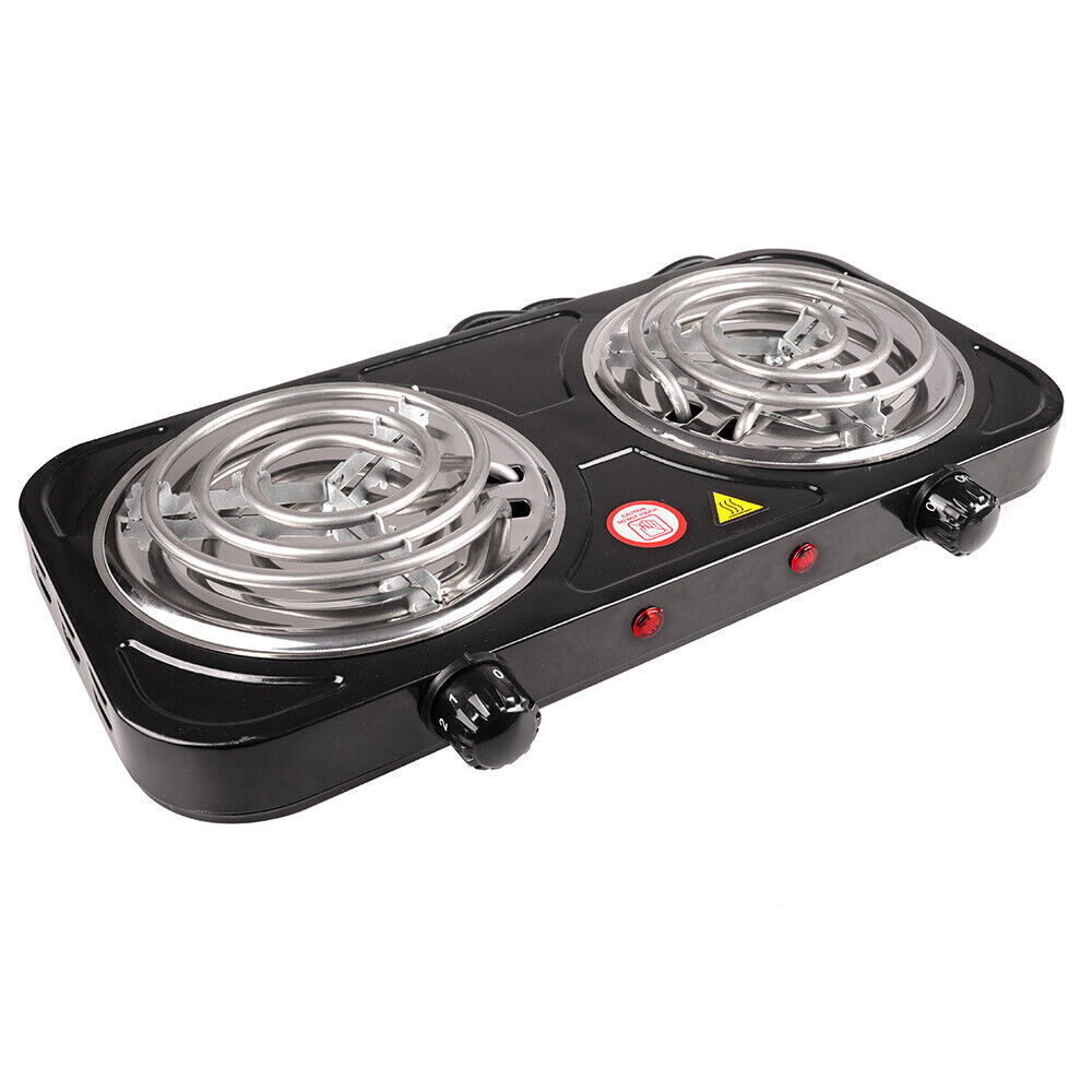 Portable Electric Double / Single Burner Hot Plate Stove Travel Cook Countertop - Fresh Stock Dated February 2026