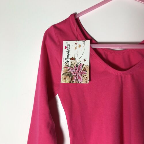 Wenchoice Pink Long Sleeve Leotard Girls L (4-7 Years) - Fresh Stock Dated December 2025