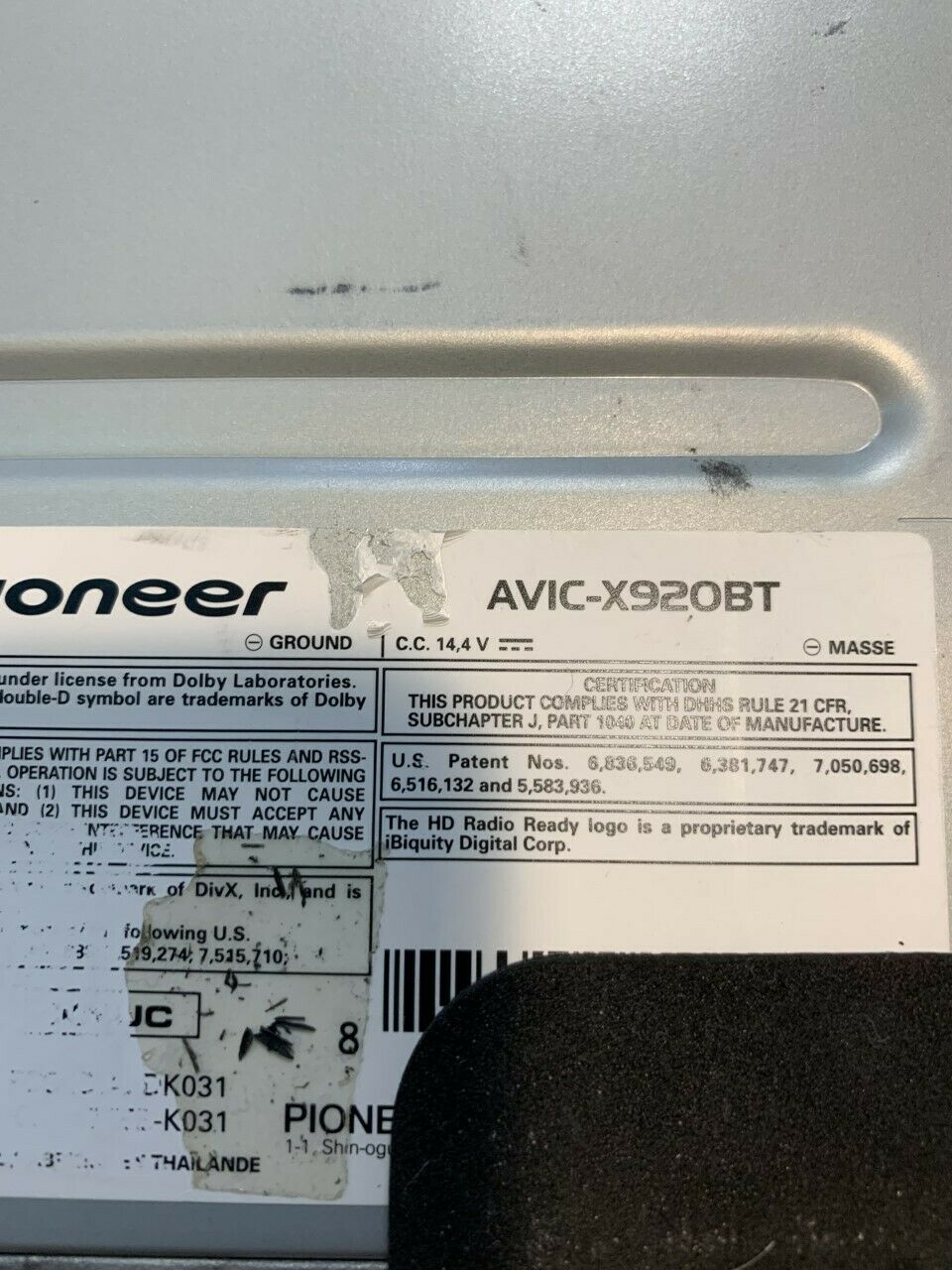 PIONEER X920BT Radio/ Nav System GREAT CONDITION - Fresh Stock Dated December 2025