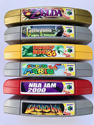 Nintendo 64 N64 End Labels All 296 Custom Game Stickers + homebrew, Variants - Fresh Stock Dated January 2026