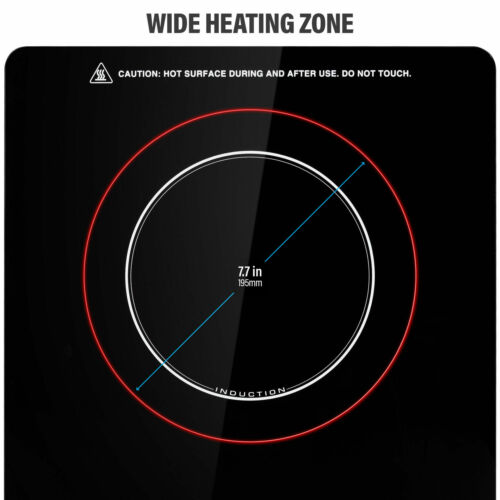 1500W Portable Induction Cooktop Countertop Burner with 15 Temp and Power Levels - Fresh Stock Dated January 2026