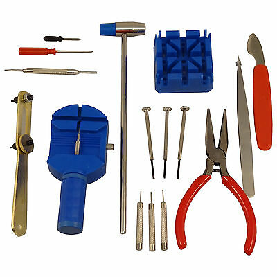 16pc Watch Back Opener Repair Tool Kit Band Pin Strap Link Remover Watchmaker - Fresh Stock Dated December 2025