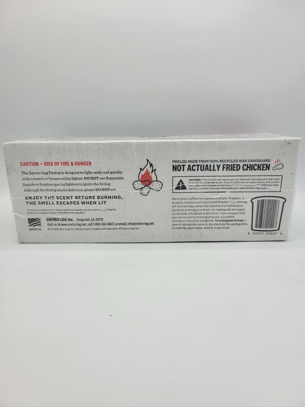 KFC 11 Herbs Spices Fire Log Enviro-Log Firelog Chicken Scented Limited Edition - Fresh Stock Dated January 2026