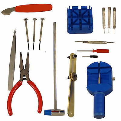 16pc Watch Back Opener Repair Tool Kit Band Pin Strap Link Remover Watchmaker - Fresh Stock Dated December 2025
