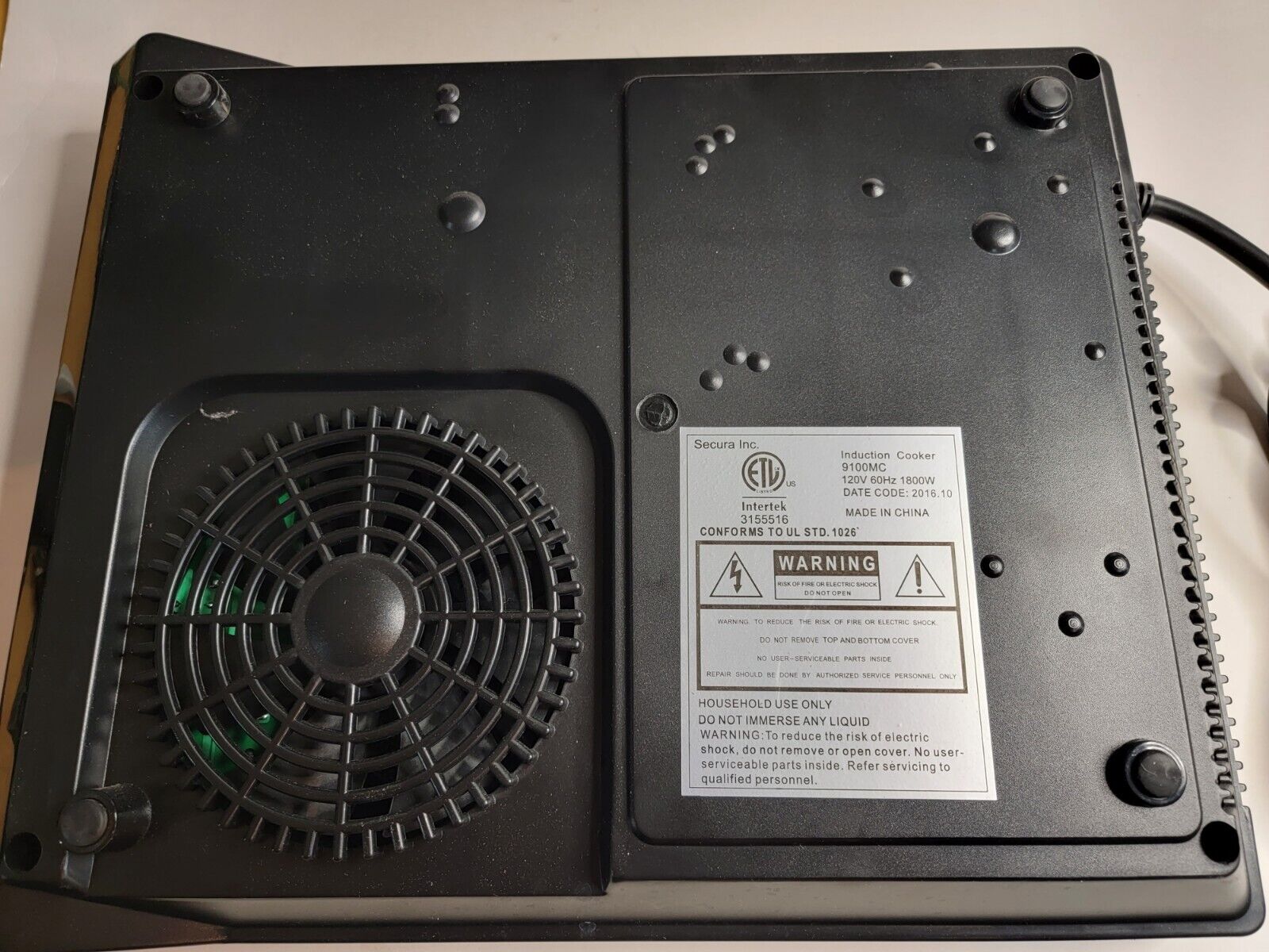 SECURA 9100MC Portable Induction Cooktop Countertop Burner, 1800W Black TESTED!! - Fresh Stock Dated February 2026