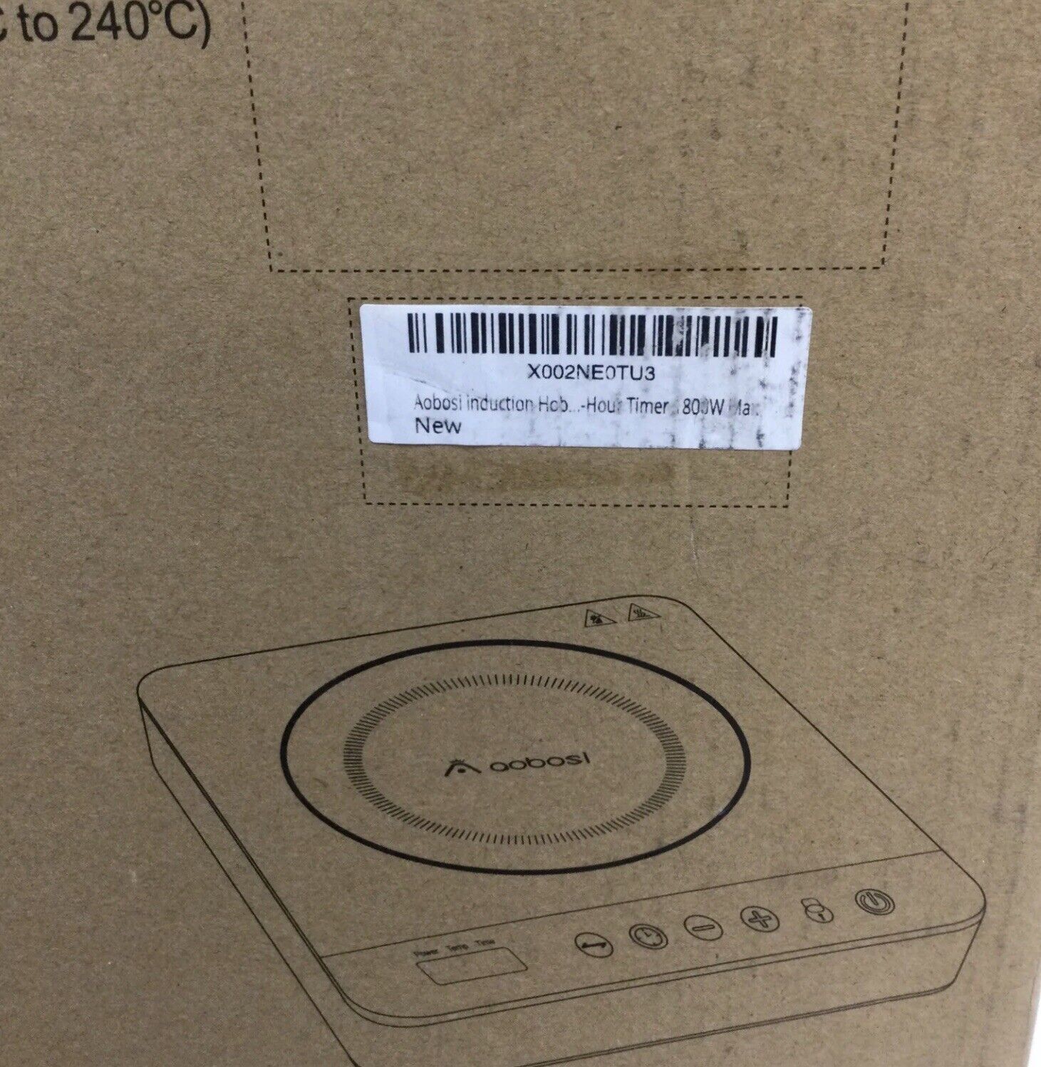 Aobosi Single Induction Glass Surface Cooker, YL-18K66, Black, New Open Box - Fresh Stock Dated January 2026