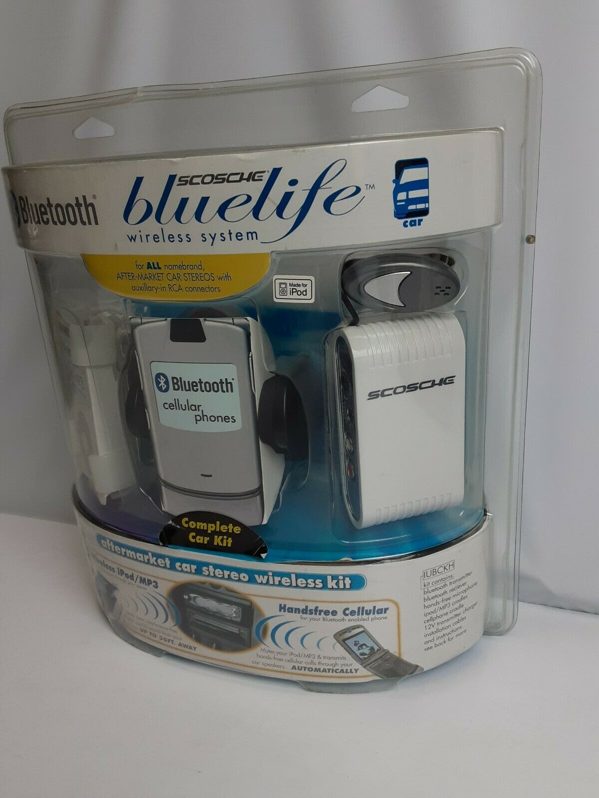 SCOSCHE IUBCKH BLUELIFE WIRELESS SYSTEM (BLUETOOTH) aftermarket car kit - Fresh Stock Dated December 2025