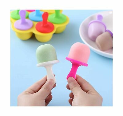 2 Pack Popsicle Molds 7-Cavity Colorful Baby Popsicle Molds Non Stick DIY Ice Po - Fresh Stock Dated February 2026
