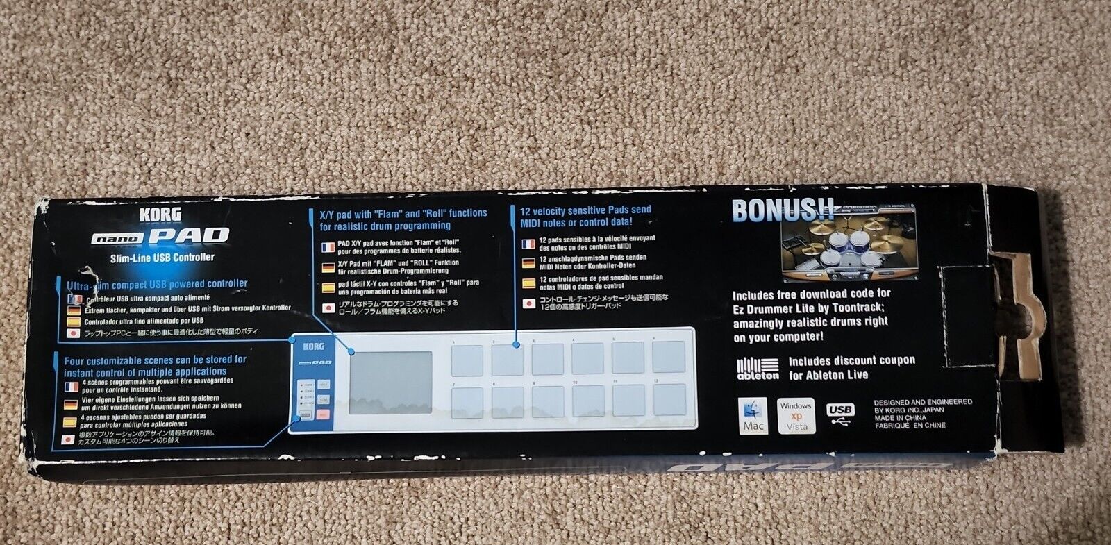 Korg nanoPAD nano PAD Slim MIDI & Nano Kontrol Lot. Bundle - Fresh Stock Dated December 2025