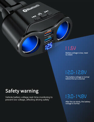 Bluetooth 5.0 Wireless Handsfree Car FM Transmitter MP3 Player Dual USB Charger# - Fresh Stock Dated December 2025