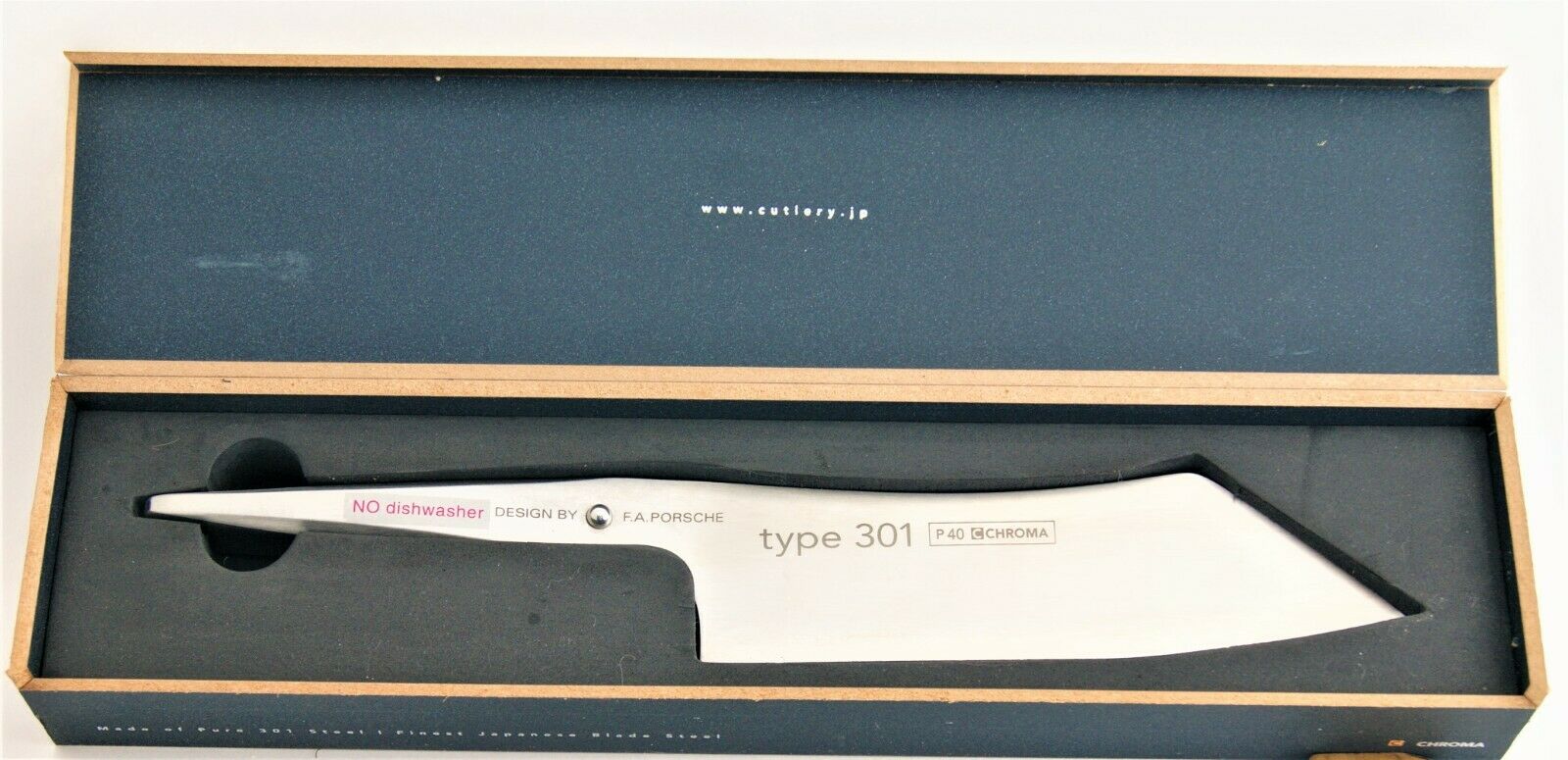 Chroma F. A. Porsche 301 Japanese Steel Chef's Knife with Original Box and Paper - Fresh Stock Dated January 2026