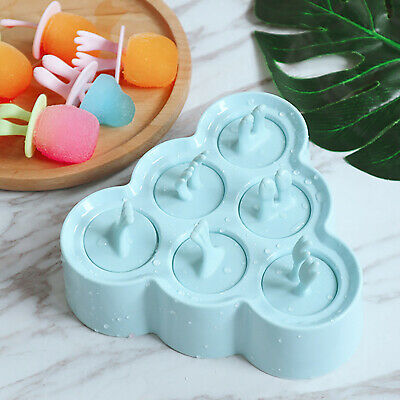 6 Grids Popsicle Mold Tray Ice Cream Maker DIY Homemade Silicone Frozen Mould. - Fresh Stock Dated February 2026