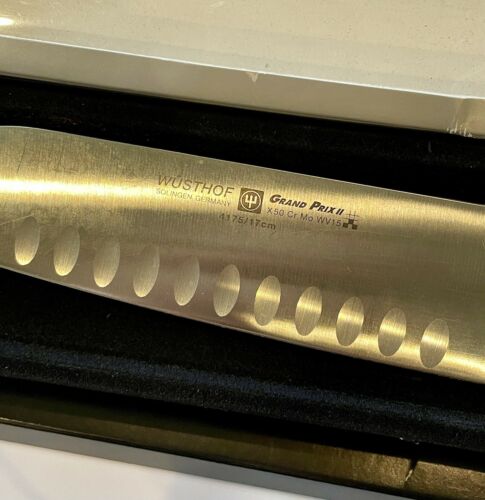 Wusthof Grand Prix II 7 Inch Hollow Edge Santoku Knife 4175-7 New/Read - Fresh Stock Dated January 2026