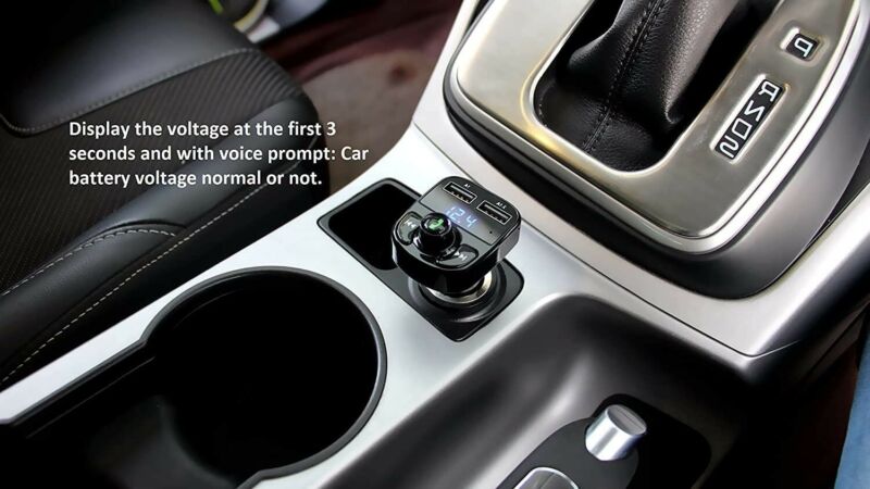 Bluetooth FM Transmitter Car Adapter Transmitter FM Audio Receiver Dual USB - Fresh Stock Dated December 2025