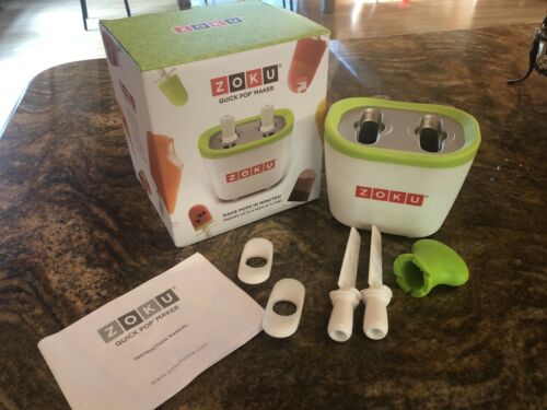 ZOKU  Quick Pop Maker - 2 Pops In White & Green - Fresh Stock Dated February 2026