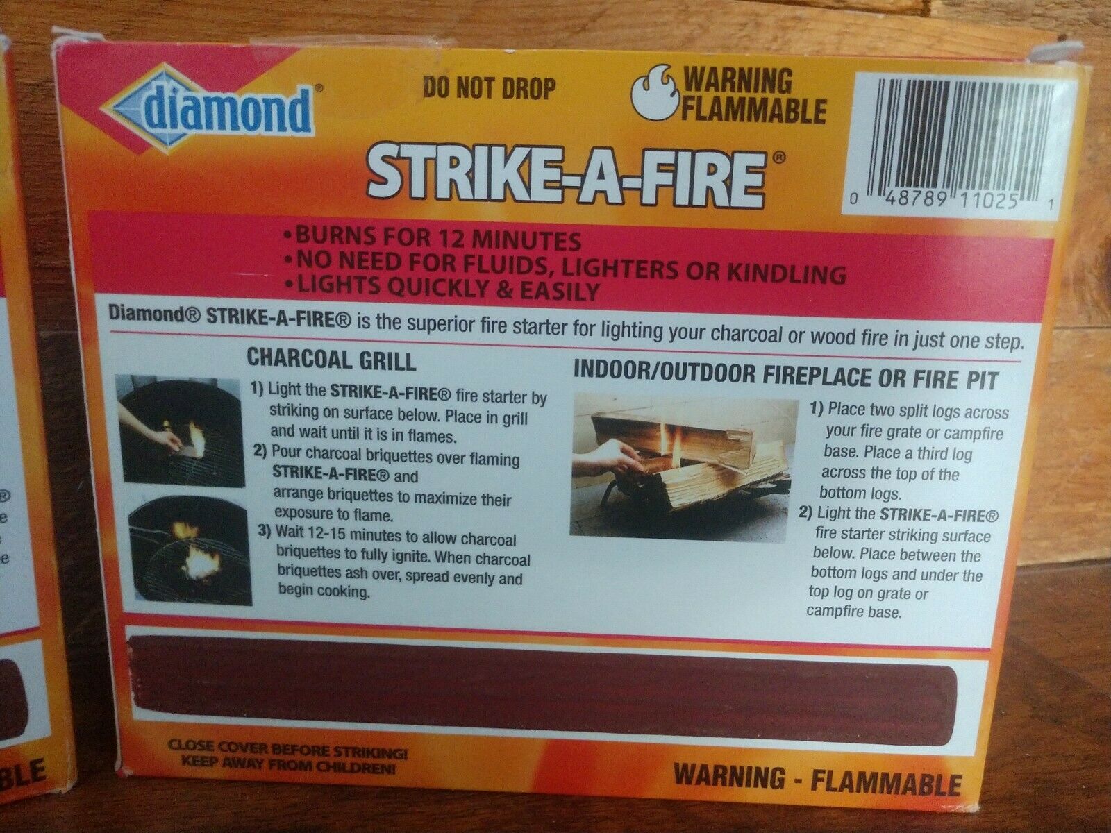 TWO Diamond Strike-A-Fire Boxes Total of 96 Fire Starters - Fresh Stock Dated December 2025