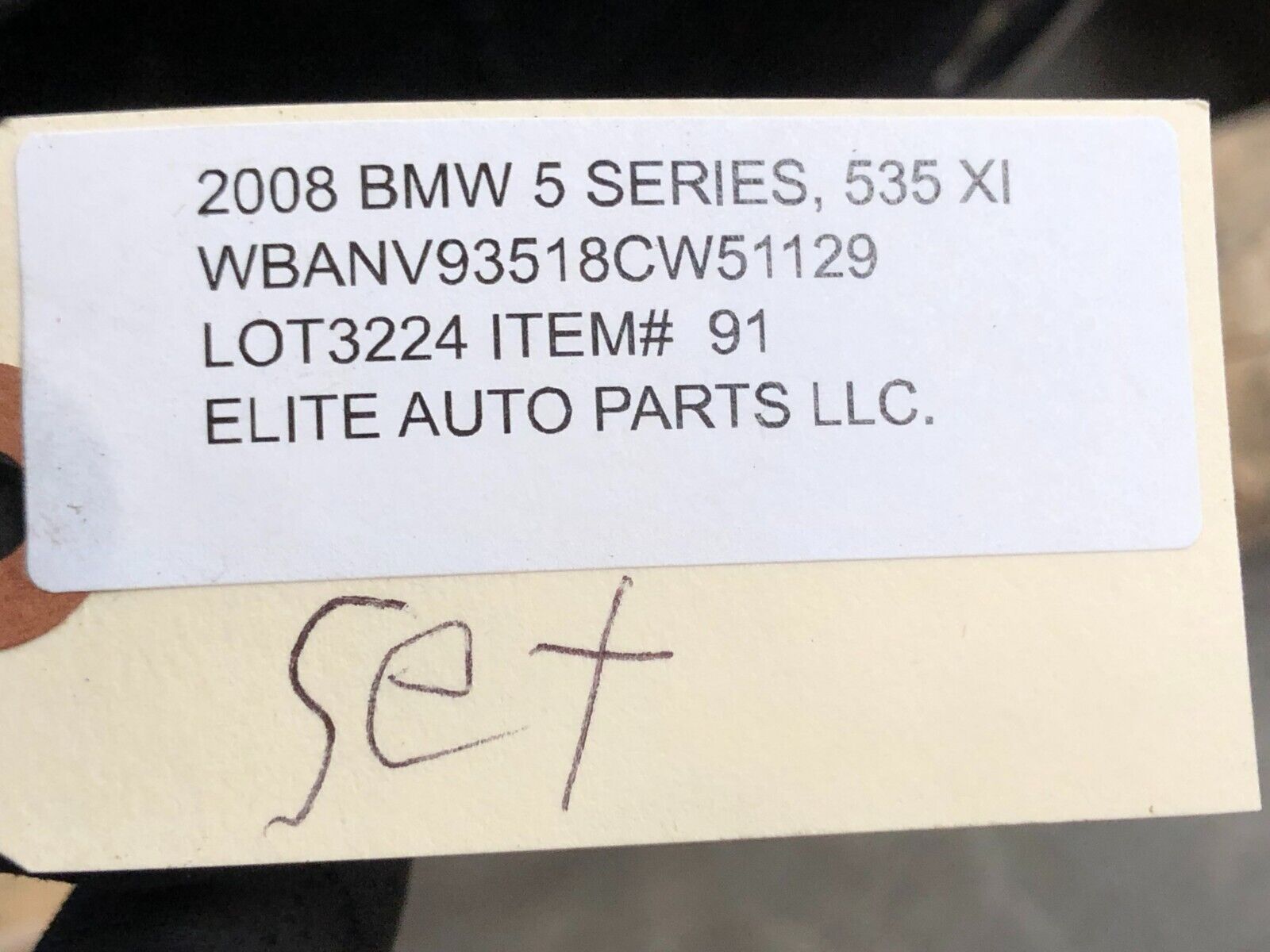 2008 BMW E60 535XI 3.0L MANUAL TRANSMISSION AWD 194K MILES, OEM LOT3224 - Fresh Stock Dated December 2025
