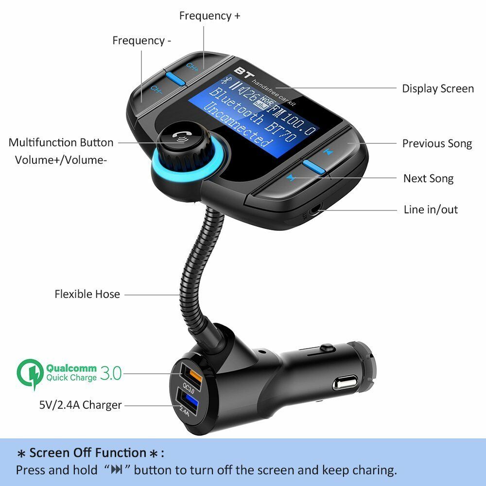 Bluetooth FM Transmitter - Fresh Stock Dated December 2025