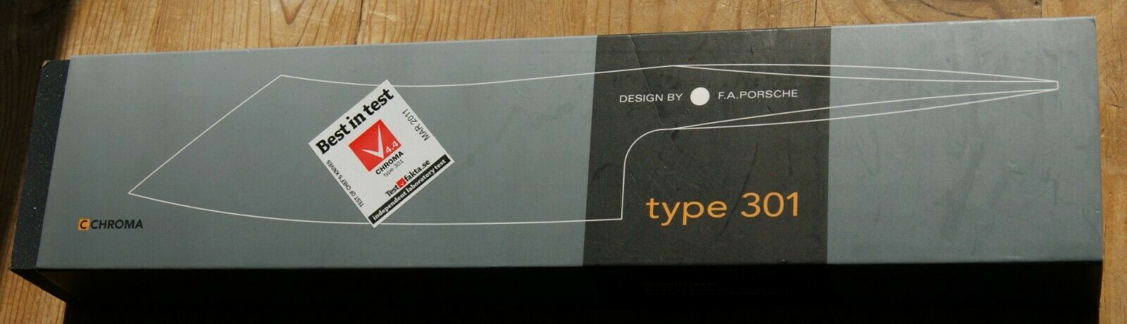 Chroma F. A. Porsche 301 Japanese Steel Chef's Knife with Original Box and Paper - Fresh Stock Dated January 2026