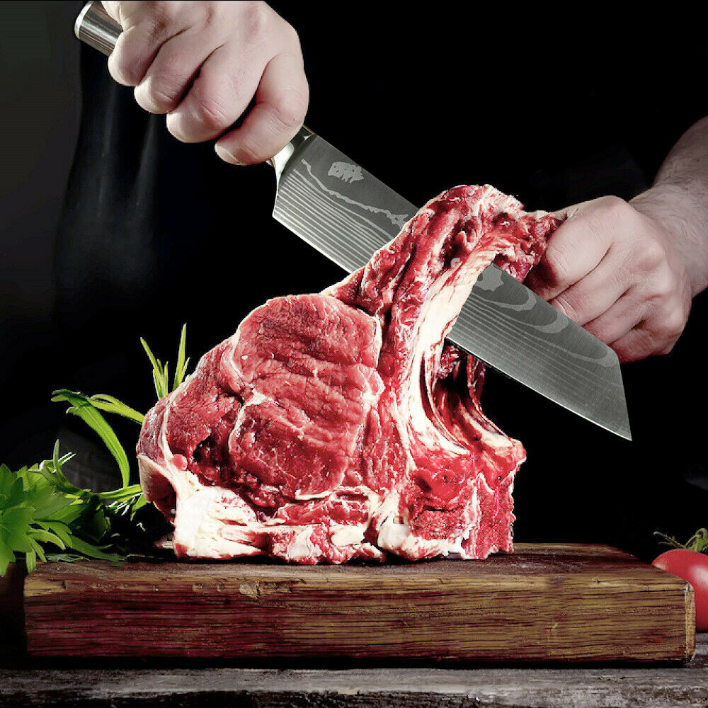 8 inch Kiritsuke Knife Damascus Style Stainless Steel Kitchen Chef's Knife Gift - Fresh Stock Dated January 2026