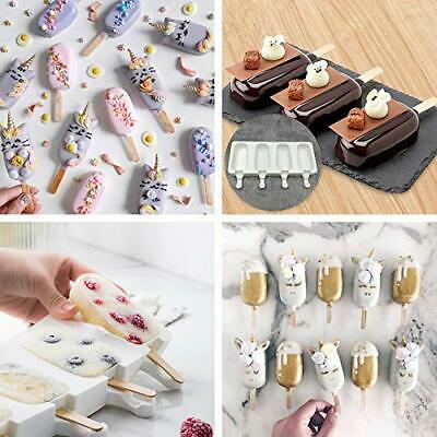 2 pieces ice cream mold popsicle mold silicone simple cream ice cream mold cake - Fresh Stock Dated February 2026