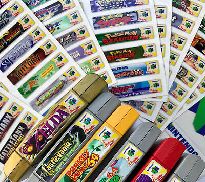 Nintendo 64 N64 End Labels All 296 Custom Game Stickers + homebrew, Variants - Fresh Stock Dated January 2026