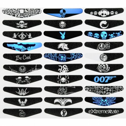 60 Pcs Light Bar Decal Stickers Reusable Decals Skin for PS4 Slim Pro Controller - Fresh Stock Dated February 2026