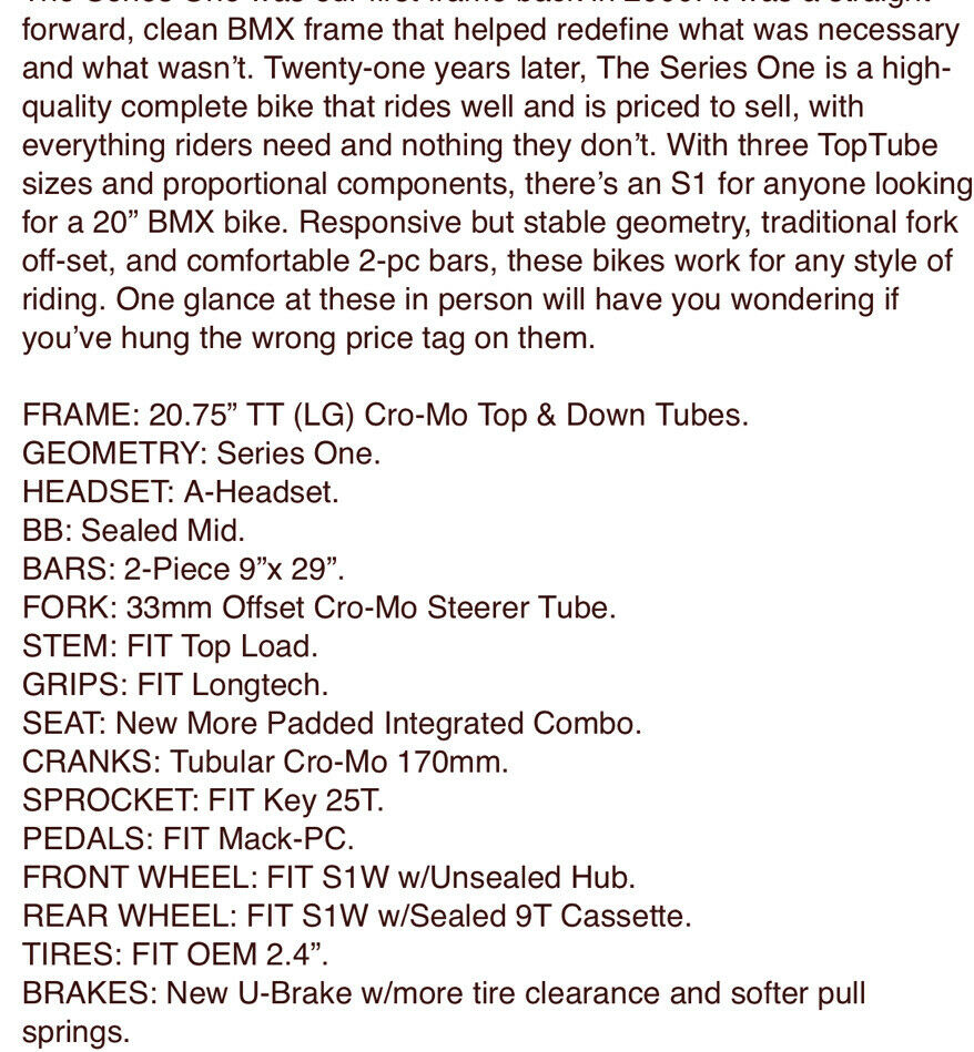 2021 FIT Series One (LG) 20” BMX Bike Trans Gold New in Box!!! - Fresh Stock Dated December 2025