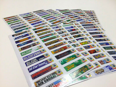 Nintendo 64 N64 End Labels All 296 Custom Game Stickers + homebrew, Variants - Fresh Stock Dated January 2026
