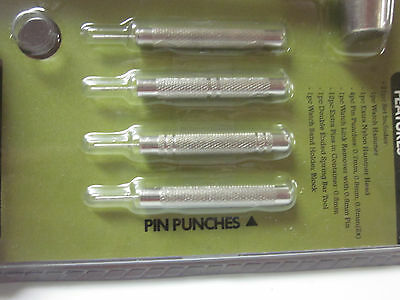 WATCH REPAIR KIT 21pc HAMMER PIN PUNCHES LINK REMOVER SPRING BAR TOOL BAND BLOCK - Fresh Stock Dated December 2025