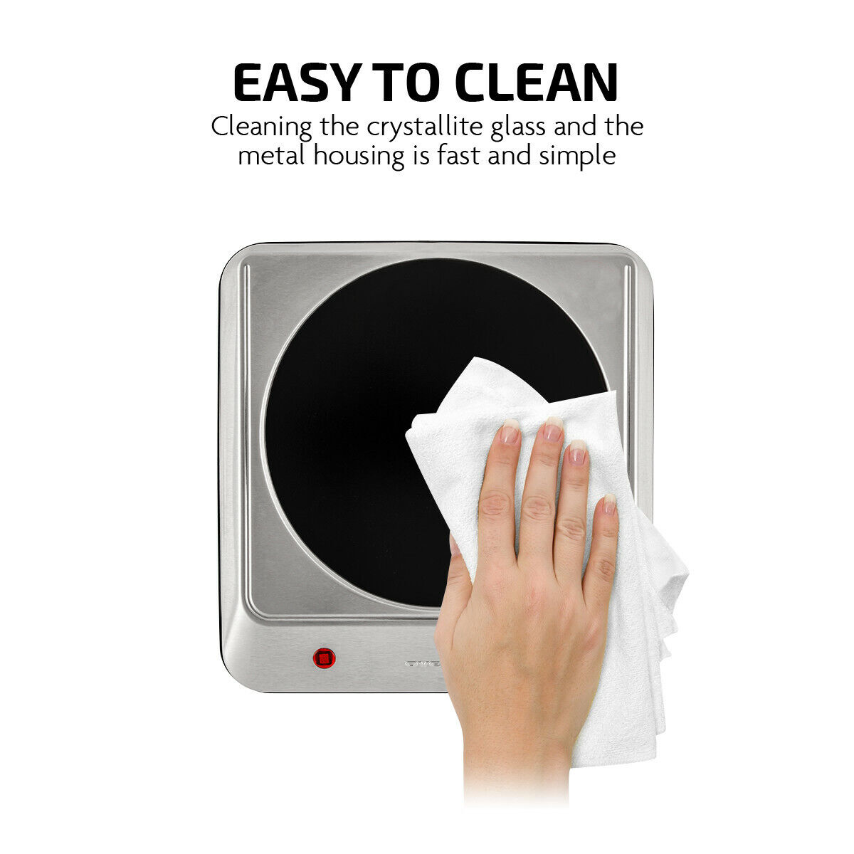 Ovente Electric Glass Infrared Countertop Single Cooking Burner 7.5 Inch BGI201S - Fresh Stock Dated February 2026