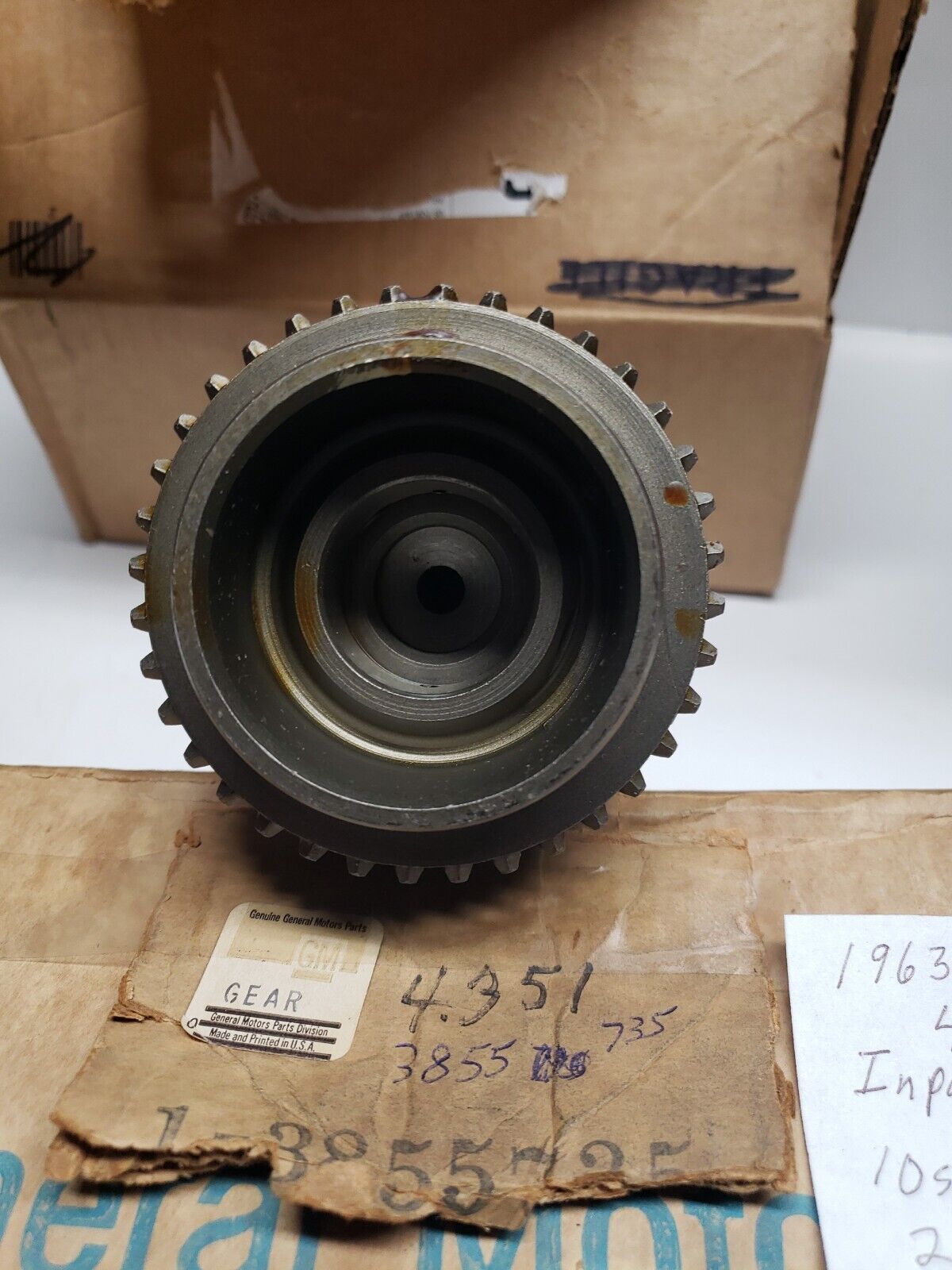 Vintage NOS Borg Warner 4 Speed, 2:54  First Gear Input Shaft 3855735 - Fresh Stock Dated December 2025