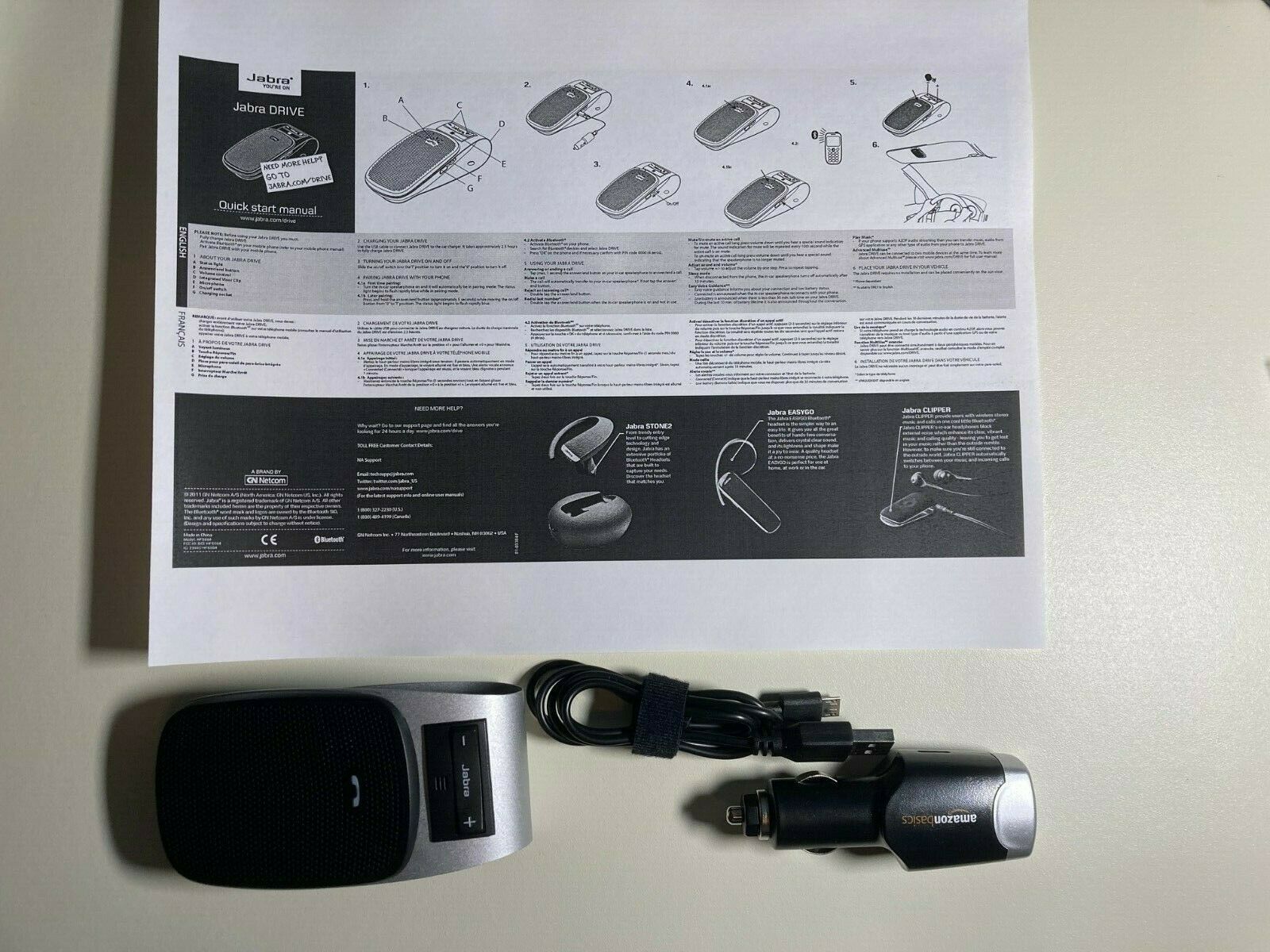 Jabra Drive Phone Speaker plus Car Power Adapter - Fresh Stock Dated January 2026