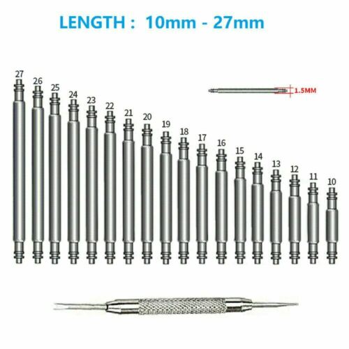 360pcs Watchmaker Watch Band Spring Bars Strap Link Pins Steel Repair Remove Kit - Fresh Stock Dated December 2025