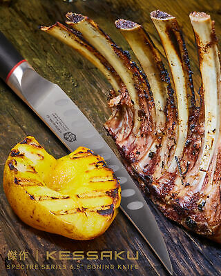 Kessaku 6.5-Inch Boning Knife - Spectre Series AUS-8 High Carbon Stainless Steel - Fresh Stock Dated January 2026