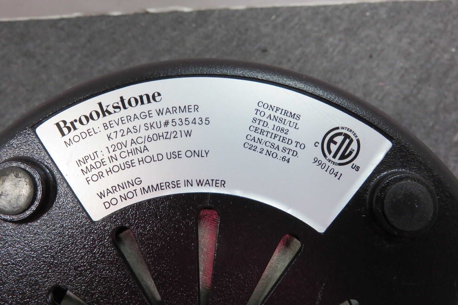 Brookstone K72AS Mug Beverage Warmer - Fresh Stock Dated February 2026