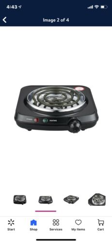 Mainstays Lightweight Adjustable Single Burner Kitchen Stove Top - Fresh Stock Dated February 2026