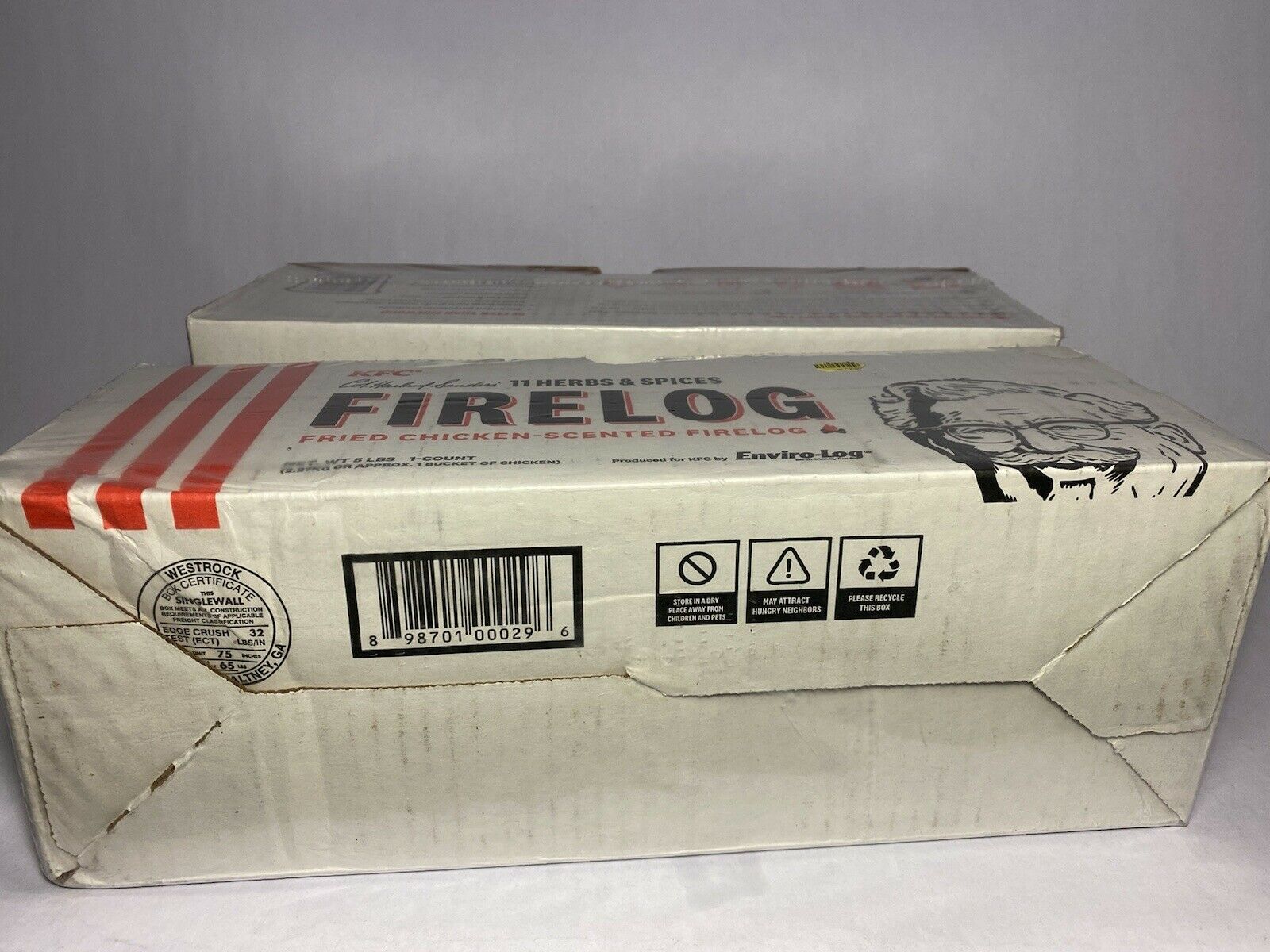 LIMITED EDITION 11 - KFC Firelog with 11 Herbs and Spices Set Of 2/FAST SHIPPING - Fresh Stock Dated January 2026