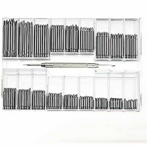 360pcs Watchmaker Watch Band Spring Bars Strap Link Pins Steel Repair Remove Kit - Fresh Stock Dated December 2025