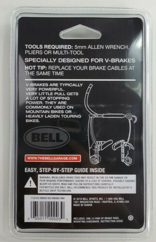 Bell Sports Binder 450 Replacement V-Brake Pads, Black BRAND NEW Factory Sealed - Fresh Stock Dated December 2025