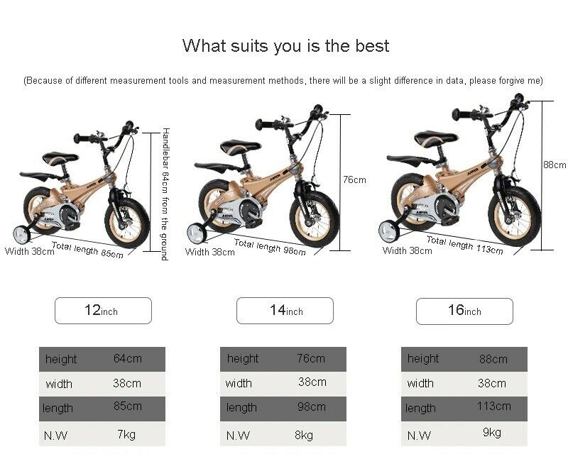 BMX Kids Bike UPGRADED PREMIUM QUALITY Child Bicycle Training Wheels 12 14 16 IN - Fresh Stock Dated January 2026