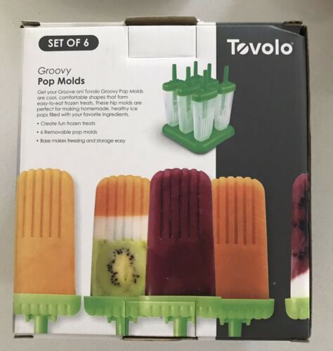 Tovolo  Groovy Pop Molds - Set Of 6 Popsicles - Fresh Stock Dated February 2026