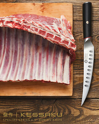 Kessaku 6.5-Inch Boning Knife - Spectre Series AUS-8 High Carbon Stainless Steel - Fresh Stock Dated January 2026