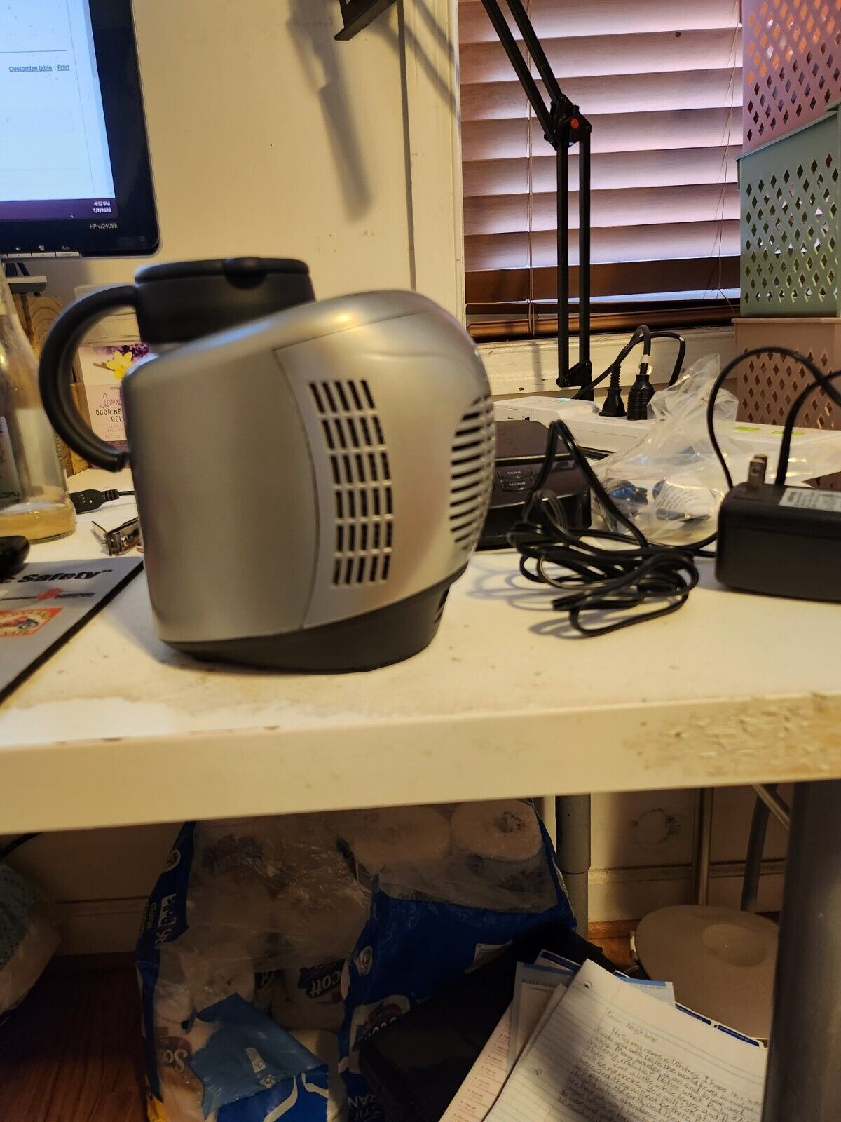 electric coffee mug warmer with car plug and mug - Fresh Stock Dated February 2026