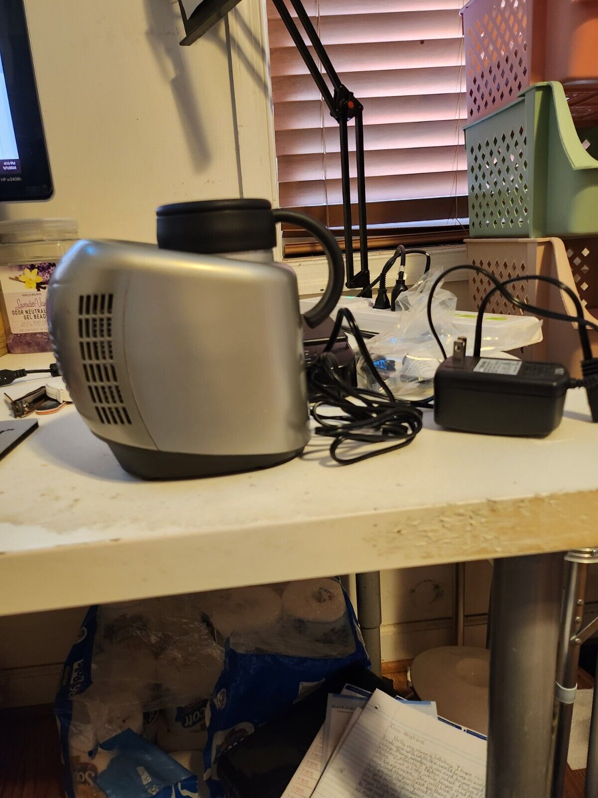 electric coffee mug warmer with car plug and mug - Fresh Stock Dated February 2026