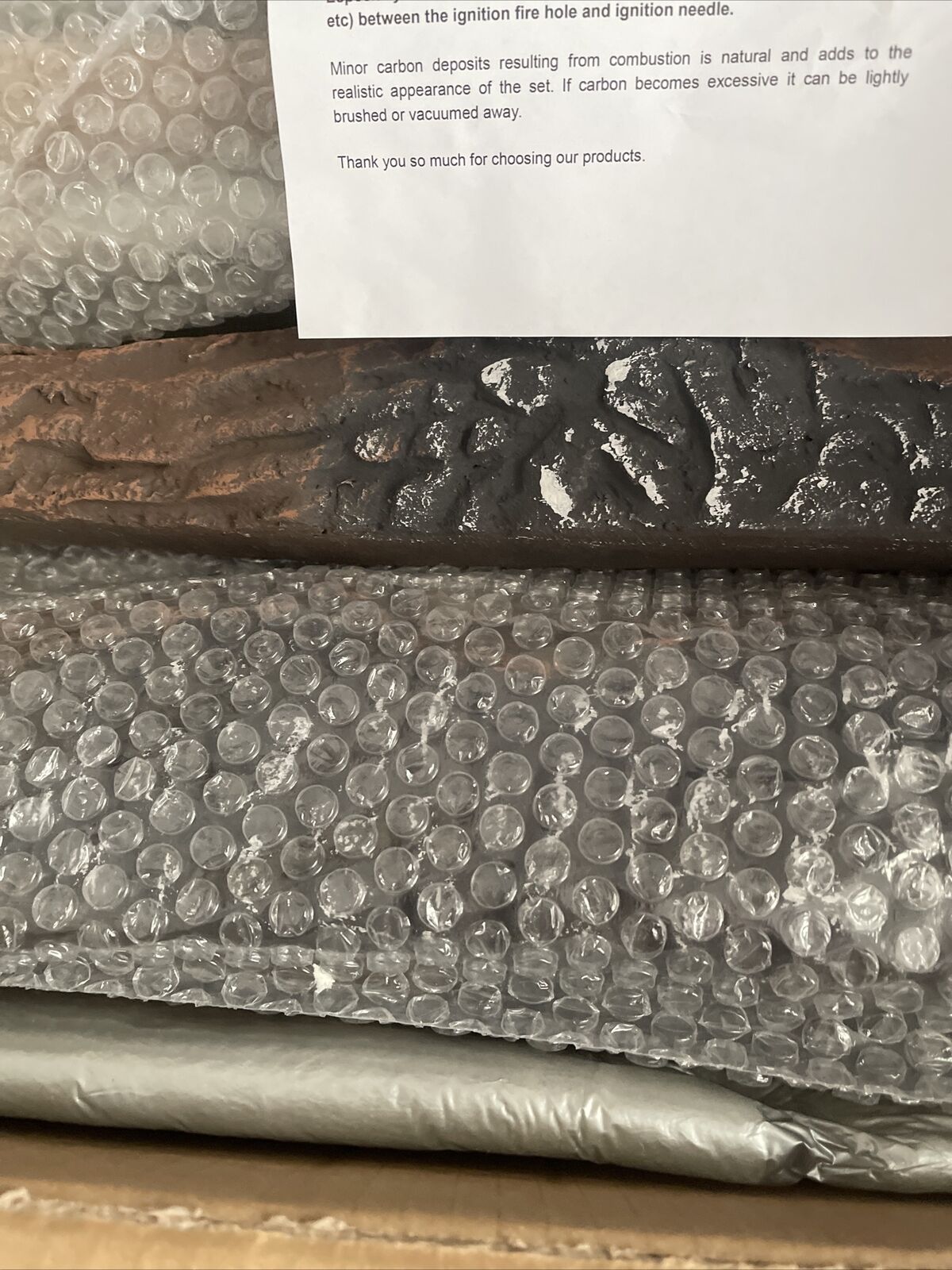 Ceramic Log Set 10 Piece Decorative Realistic Wood Pieces For Fireplace - Fresh Stock Dated January 2026